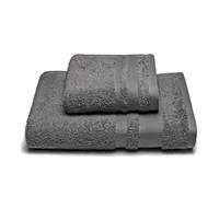 Caleffi - Serviette de Bain 2 Pièces en 100% Coton Eponge - 1 Serviette Toilette 50x100 cm + 1 Serviette Visage 40x60 cm, Douce et Ultra Absorbante - Serviettes Eponge - Lot Serviette