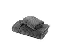 Caleffi - Serviette de Bain 2 Pièces en 100% Coton Eponge - 1 Serviette Toilette 50x100 cm + 1 Serviette Visage 40x60 cm, Douce et Ultra Absorbante - Serviettes Eponge - Lot Serviette