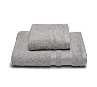 Caleffi - Serviette de Bain 2 Pièces en 100% Coton Eponge - 1 Serviette Toilette 50x100 cm + 1 Serviette Visage 40x60 cm, Douce et Ultra Absorbante - Serviettes Eponge - Lot Serviette