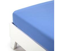 Caleffi Tinta Unita Drap de Dessus, Coton, Argent, Simple