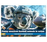 Calendar 2027 · Drôles d'animaux de football américain en action | De drôles d'animaux dans des poses de football américain · Un must pour… · 16.5" x 23.4" Open Size · CALVENDO Wall Calendar