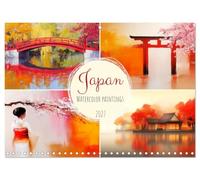 Calendar 2027 · Japon - Aquarelles | Découvrez la beauté et la sérénité du Japon à travers 12 peintures à… · 16.5" x 23.4" Open Size · CALVENDO Wall Calendar