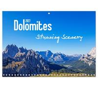 Calendar 2027 · Les Dolomites - des paysages époustouflants | Des montagnes incroyables et des lacs de rêve · 16.5" x 23.4" Open Size · CALVENDO Wall Calendar