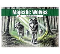 Calendar 2027 · Majestic Wolves - A Wildlife Art Calendar | Striking wolf imagery captured in dramatic wildlife settings · 11.7" x 16.5" Open Size · CALVENDO Wall Calendar
