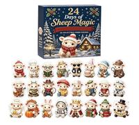 Calendar Advent 2D 2026 Penguin 24-Day Decrative Small Ornaments | Animal Christmas Calendar Tree Decor for Home Bedrom Office Entryway Shelf Desk Door Fireplace Party
