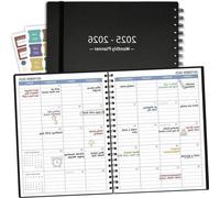 Calendrier 2025-2026 - 18 mois - 74 x 96 pouces - Noir