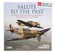 Calendrier 2025 avec inscription « UK Holidays » de la RAF Royal Air Force Salute To The Passé, grand calendrier officiel 2025 respectueux de l'environnement, fabriqué en Grande-Bretagne® sur papier