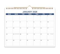 Calendrier 2026 2027 - Calendrier mural d'avril 2026 à juin 2027-15 mois avec papier épais pour planifier et organiser pour la maison ou le bureau, calendriers bleus à suspendre, 21,6 x 27,9 cm