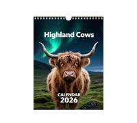 Calendrier 2026 - Agenda cadeau de 12 personnes - Agenda familial pour le bureau à domicile | Calendrier mural avec animaux naturels | Pour les amoureux des animaux adultes femmes hommes | Or
