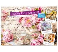 Calendrier 2026 · Romantisme shabby chic - tasses vintage, fleurs et | lettres nostalgiques · Charmant calendrier campagnard avec des moments de thé… · DIN A4 paysage · CALVENDO Calendrier mural