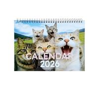 Calendrier 2026 sur le thème des chatons à double spirale pour salle de | 12 mois de janvier à décembre avec marquages de date pour la planification quotidienne hebdomadaire et l'organisation du plan