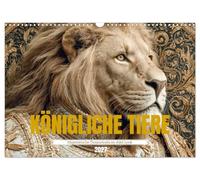 Calendrier 2027 · ANIMAUX ROYAUX - Portraits majestueux d'animaux au look | aristocratique · Des animaux majestueux dans des atours somptueux, du lion au… · DIN A3 paysage · CALVENDO Calendrier mural
