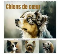 Calendrier 2027 · Chiens de cœur | Les meilleurs amis de l'homme en aquarelle · 30 × 30 cm carré · CALVENDO Calendrier mural