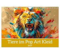 Calendrier 2027 · Des animaux dans un style pop art | Des animaux originaux et fascinants · DIN A4 paysage · CALVENDO Calendrier mural