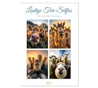 Calendrier 2027 · Des selfies d'animaux rigolos | À quoi ressembleraient les animaux s'ils prenaient eux-mêmes des photos avec… · DIN A3 portrait · CALVENDO Calendrier mural