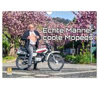 Calendrier 2027 · French Version · De vrais hommes, des mobylettes cools | Des mobylettes des années 50 et des hommes se montrent dans leurs meilleures… · DIN A4 paysage · CALVENDO Calendrier mural