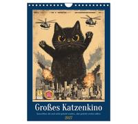 Calendrier 2027 · French Version · Grand cinéma de chats | Des films de cinéma qui seraient tellement plus réalistes avec des chats · DIN A4 portrait · CALVENDO Calendrier mural