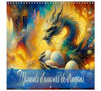 Calendrier 2027 · Moments d'amours de dragons | Maman dragon et ses moments d'émotion pleins de tendresse et de chaleur · 30 × 30 cm carré · CALVENDO Calendrier mural