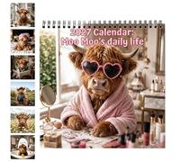 Calendrier 2027 Planificateur Mural Thème Vache Janvier-Décembre 2027 | Calendrier Style Ferme Pour Appartement Ferme Salon Entrée Étude Bureau Studio École Salle De ortoir
