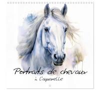 Calendrier 2027 · Portraits de chevaux à l'aquarelle | Des portraits expressifs de différentes race de chevaux dessinés par… · 30 × 30 cm carré · CALVENDO Calendrier mural