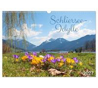 Calendrier 2027 · US Version · L'idylle du lac Schliersee | Impressions idylliques du paysage autour du lac Schliersee · DIN A3 paysage · CALVENDO Calendrier mural