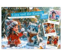 Calendrier 2027 · US Version · Lina et les chats : des aventures magiques | dans des scènes adorables · La petite héroïne et ses amis les chats bleus : des… · DIN A4 paysage · CALVENDO Calendrier mural