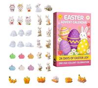 Calendrier 24 jours Easter Countdown - Springtime Scene Decoration Prop, Count Down with Bunny Animals Design, Family Adults with Display, Teens Desk Essential, Shelf Dining Calendar for Living Room