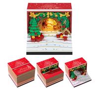 Calendrier 3D 2027 Détachable, Calendrier de Bureau avec Lumières LED | Calendrier 3D de Bureau, 2027 Bloc Note 3D D'art À Déchirer, Déchirable Calendrier con Lumière pour Bureau, Maison, Ornements