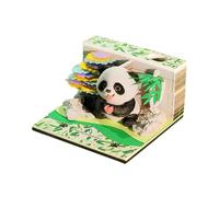Calendrier 3D - Thème panda créatif décoratif, finition fine, papier épais | Calendrier de sculpture en papier panda pratique pour bureau, étudiant, enseignant, fête, organisation quotidienne