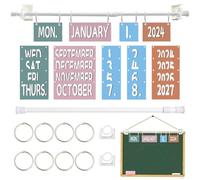 Calendrier à rabat Boho pour salle de classe 1 ensemble de calendrier à rabat en papier pour salle vec support en métal réglable, facile installer pour la décoration la pièce.