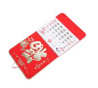 Calendrier Astrologique Chèvre de Feu 2027 en Papier Couché Traditionnel | Lecture Facile pour Seniors, Termes Lunaires et Solaires Indiqués, Style Chinois Festif pour Familles et Boutiques