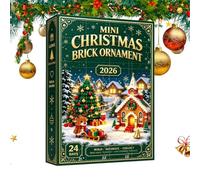 Calendrier Avent en Briques de Noël Décor Ornement Pendentif Mini Brique 2D | Calendrier Avent Compte à Rebours Pour Garçons Filles Fêtes Décembre Nouvel An Cadeaux D'Invités Petits Cadeaux MH574-07