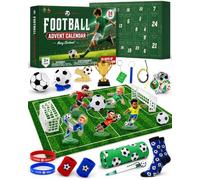 Calendrier Avent Foot 2026 Garçon, 24 Surprises Jouets Accessoires Sportifs | Cadeau Sport Noël pour Fans de Football, Jeu de Table, Mini Jouets, Esprit Match, Déco Sac Chambre, Fête Famille Ados Enfants