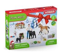 Calendrier Avent Noel a la Ferme - Figurines Animaux, Accessoires de Jeu - pour schleich Farm World - Set Jouet Enfant et Carte