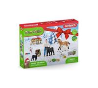 Calendrier Avent Noel a la Ferme - Figurines Animaux, Accessoires de Jeu - Schleich Farm World - Set Jouet Enfant et carte