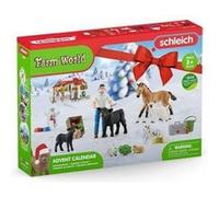 Calendrier avent noel a la ferme - figurines animaux accessoires de jeu - schleich farm world - set jouet enfant et carte