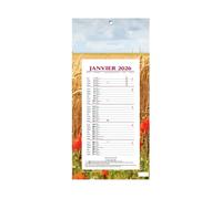 Calendrier Bloc Mensuel Mural 2026 - 16x33.5cm - Champs de Blé