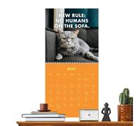 Calendrier Chat Mignon 12 Mois Décoratif Chatons Drôles en Colère