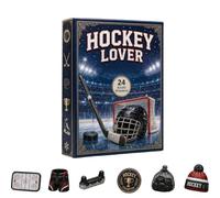 Calendrier compte à rebours de hockey sur glace | 24 jours en acrylique 2D | Calendrier de compte à rebours 24 sports pour enfants, adultes, familles, collectionneurs, Noël, vacances, fête, bureau
