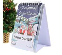 Calendrier compte à rebours de Noël 2026 - Panneau de l'Avent 100 jours | | Support de papier de 15 cm, décoration de Thanksgiving aux vacances, 230 g, pour la maison, le bureau, l'école et le dortoir