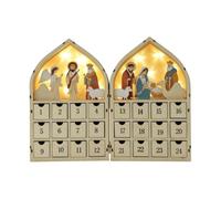 Calendrier compte à rebours en bois - 24 tiroirs de l'avent, décoration de | Bois - Compte à rebours à 24 tiroirs, crèche de Noël, boîtes de vacances à remplir, décoration de table de Noël, réutilisable