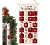 Calendrier Compte à Rebours Réutilisable de Noël Poches Murales de l'Avent | Calendrier de l'Avent tissu à remplir Pour Adultes Intérieur Maison Salon Chambre Bébé