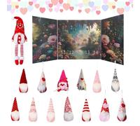 Calendrier Compte à Rebours Saint-Valentin Décoration en Peluche sans | Gnomes De La Saint-Valentin Pour Cheminée Salon Chambre Dortoir Fête Saisonnière Salle