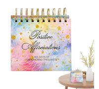 Calendrier d'affirmation - Présentoir de table pliant de motivation quotidien, support de citation inspirant, cartes de vœux encourageantes, décoration de rappel positif, planificateur de pleine