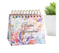 Calendrier d'affirmation quotidienne - Calendrier de citation positive, calendrier de bureau de motivation | Calendriers perpétuels de bureau pour votre table de chevet, coiffeuse ou étagère