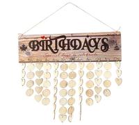 Calendrier D'anniversaire Rappel Décoratif en Bois, à Suspendre | Calendrier Perpétuel Anniversaire, Plaques Cœur, Assemblage Facile, Décoration Murale Maison, Usage Fête