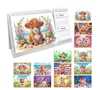 Calendrier D'Art En Gemmes - Planificateur Créatif Fait Main 2027-2028 | Kits De Calendriers De Peinture Diamant,Pour Vacances Anniversaire Fête Bureau Maison Chambre Salle De ole