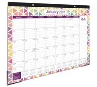 Calendrier de bureau 2025-2026 - Juillet 2025 à décembre 2026 - Grand calendrier de bureau 2025-2026 de 43,2 x 30,5 cm, grands blocs lignés, liste de choses à faire et notes, protections d'angle