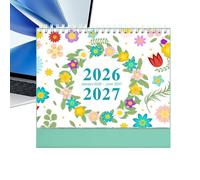 Calendrier de bureau 2026-2027, calendrier à de 18 mois pour décoration de bureau, calendrier mensuel pour la maison, le travail, l'école, les voyages, les vacances, Noël, chambre à coucher