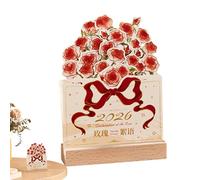 Calendrier de bureau 2026 - Rose - Planificateur journalier, hebdomadaire et mensuel - Calendrier de table avec planificateur - Pour cadeaux de fête, décoration de la maison, bureau, salle de classe